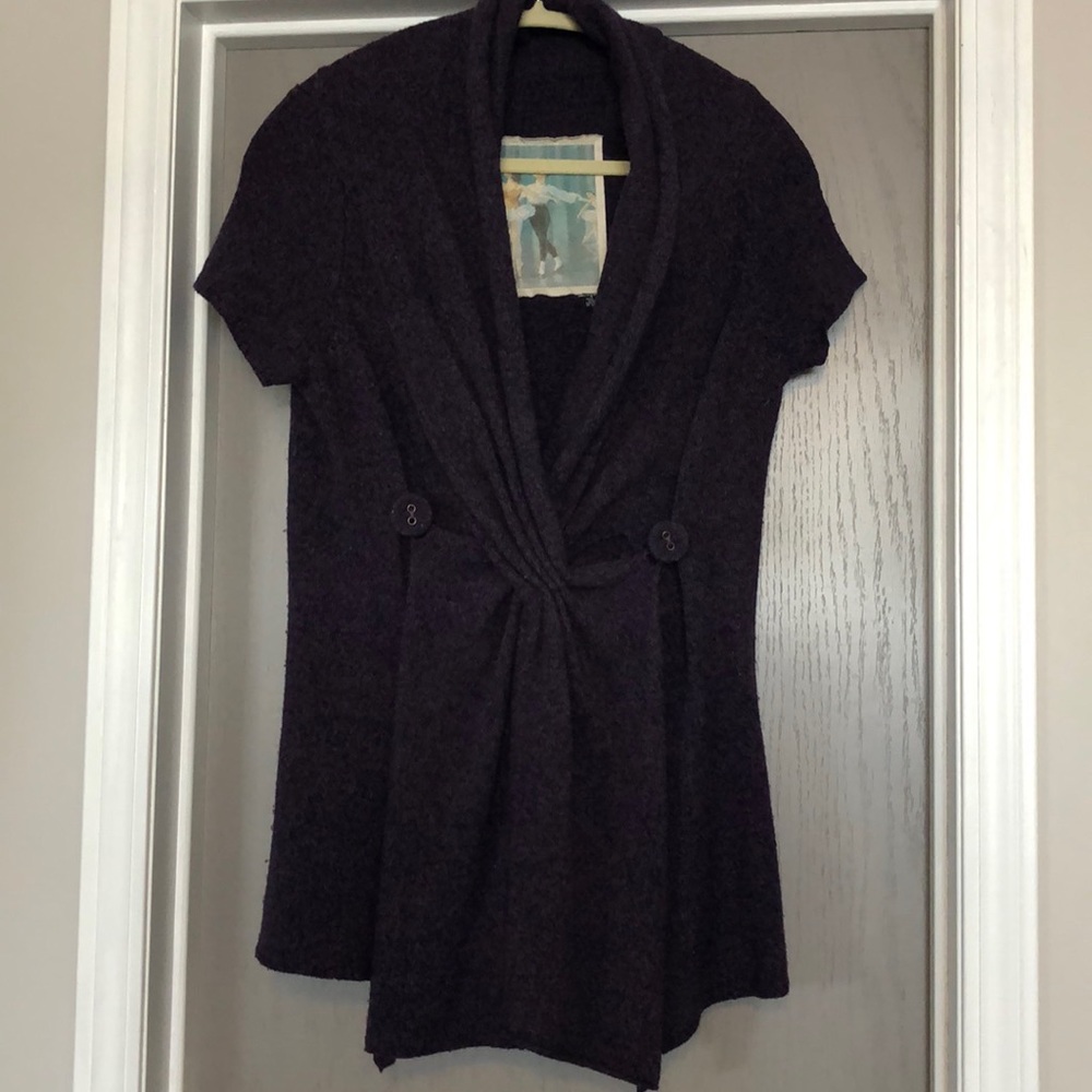 Anthropologie Short sleeve Knit Vest/Cardigan
